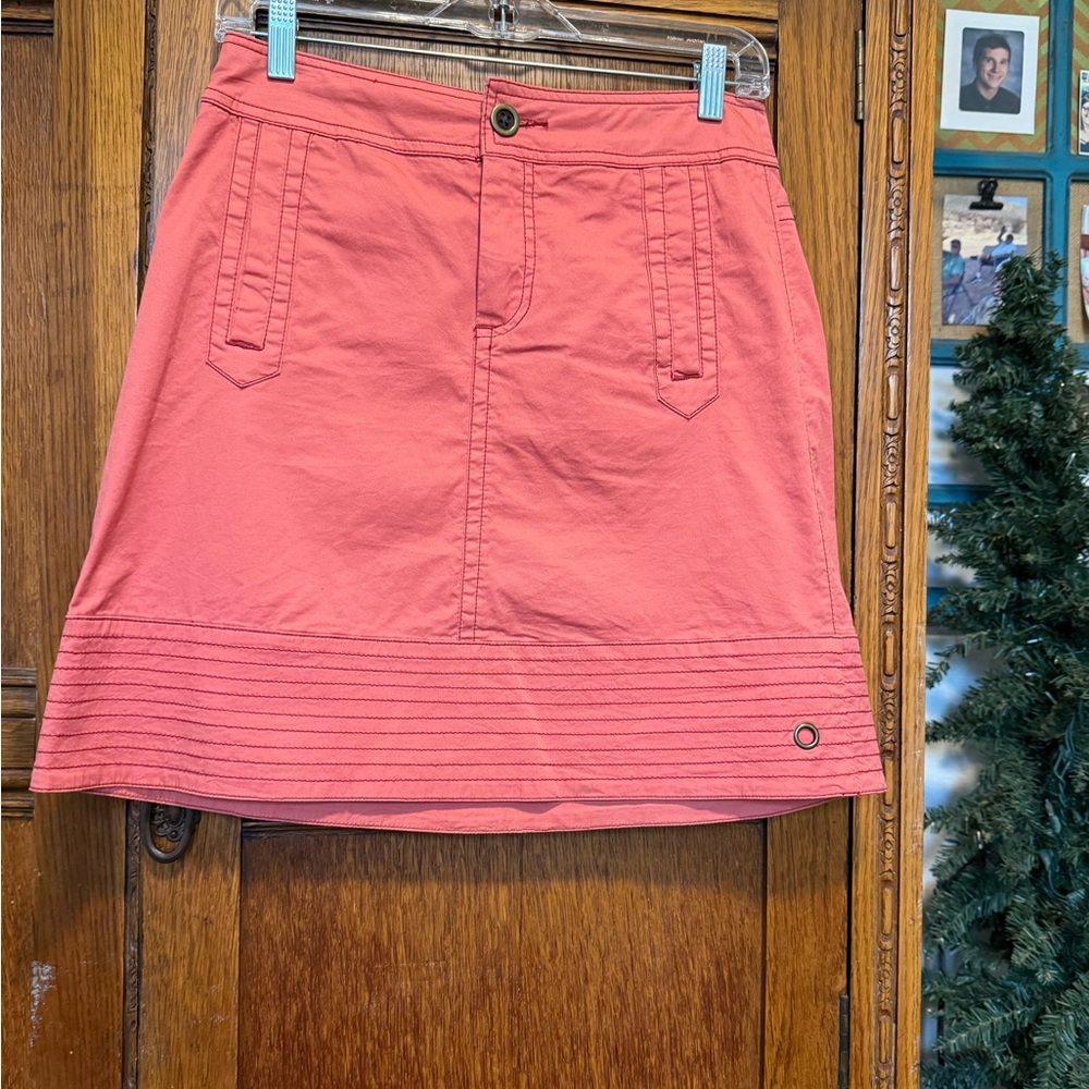 Anthropologie A-Line Skirt in Coral